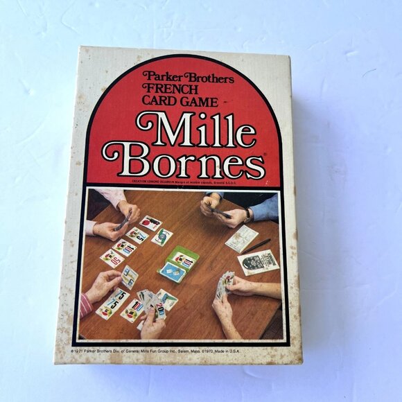 Vintage 1971 Parker Brothers French Card Game Mille Bornes - Complete - Picture 1 of 7